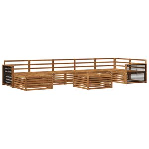 vidaXL Outdoor Sofa Set 8 pcs Natural