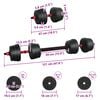 vidaXL 2-in-1 Dumbbell Set Black and Red 121 x 19.5 x 19.5 cm