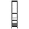 vidaXL Shelf Black and Transparent 100x36x168 cm Tempered Glass