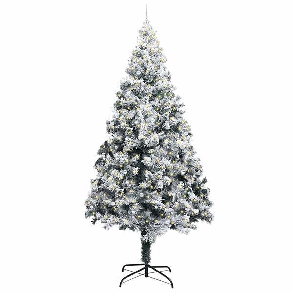 vidaXL Artificial Pre-lit Christmas Tree with Ball Set Green 400 cm