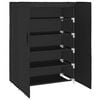 vidaXL Shoe Cabinet Black 60x28x90 cm Fabric