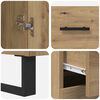 vidaXL Highboard with Drawer 2 pcs Artisan Oak 69.5 x 34 x 180 cm
