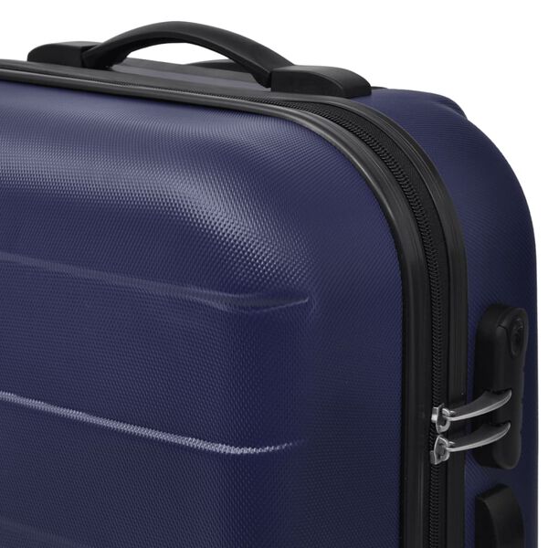 vidaXL Three Piece Hardcase Trolley Set Blue 45.5/55/66 cm