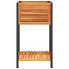 vidaXL Garden Planter with Shelf 45x45x80 cm Solid Wood Acacia and Steel