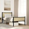 vidaXL Metal Bed Frame without Mattress Sonoma Oak 80x200 cm