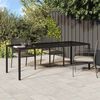 vidaXL Garden Dining Table Brown 250 x 100 x 75 cm Poly Rattan