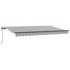 vidaXL Retractable Awning Anthracite and White 400 x 200 cm