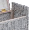vidaXL Storage Bench with Cushion White Wash 110 x 40 x 50 cm Rattan