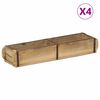 vidaXL Tray with Storage 4 pcs Brown 57 x 15 x 9 cm Solid Reclaim Wood