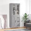 vidaXL Highboard Grey Sonoma 69.5x34x180 cm Engineered Wood