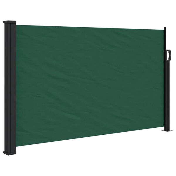 vidaXL Retractable Side Awning Dark Green 117x300 cm