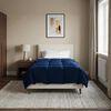 vidaXL Winter Duvet Quilted Dark Blue 135 x 200 cm Microfiber