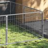 vidaXL Dog Kennel Silver 16 m&sup2; Steel