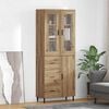 vidaXL Highboard with Drawer 2 pcs Artisan Oak Engineered Wood