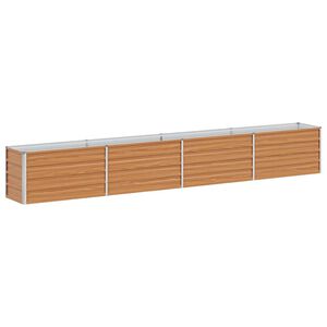 vidaXL Garden Raised Bed 320x40x45 cm Galvanized Steel Silver