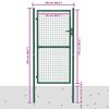 vidaXL Fence Gate Steel 100x175 cm Green