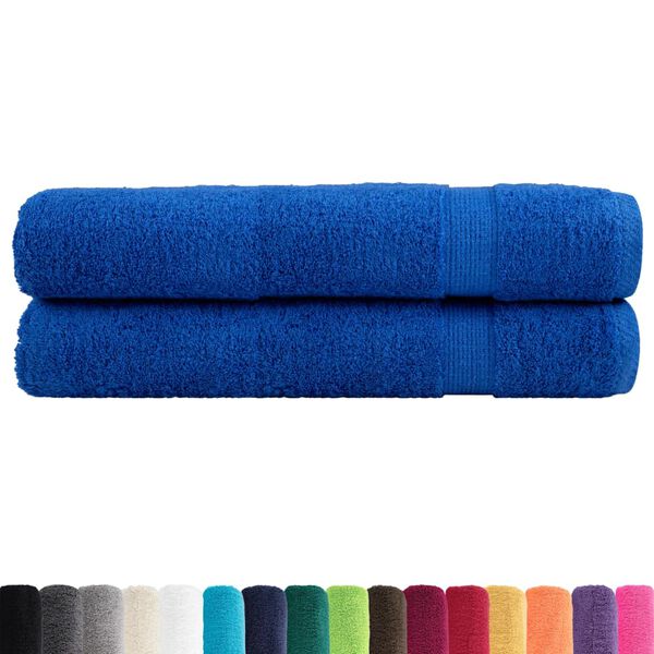 vidaXL Premium Towels "SOLUND" 2 pcs Blue 100x200 cm 600 gsm