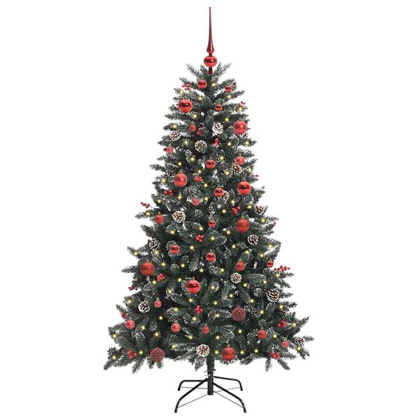 vidaXL Artificial Christmas Tree with 150 LEDs with Stand Green 150 cm