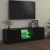 vidaXL TV Cabinet with LED Lights Black 120x30x36 cm