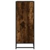 vidaXL Shoe Cabinet Smoked Oak 75x38x97.5 cm Engineered Wood and Metal