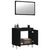 vidaXL 2 Piece Bathroom Furniture Set Black Engineered Wood