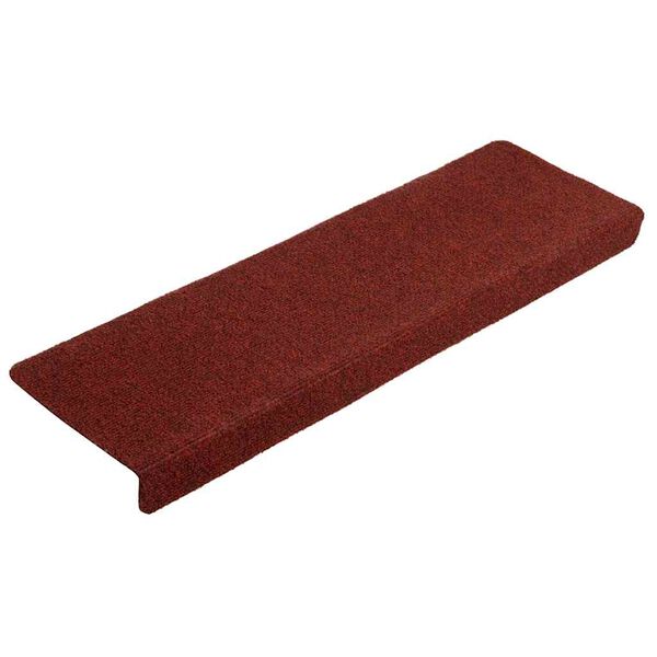 vidaXL Stair Mats Self-adhesive 10 pcs 65x21x4 cm Bordeaux Red Rectangular Edge