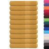 vidaXL Sauna Towels "FROGN" 10 pcs Gold 80x200 cm 360 gsm