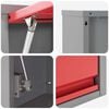 vidaXL Tool Cabinet with Storage Red and Grey 100 x 25 x 35 cm