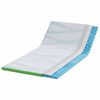 vidaXL Mattress Topper White and Green 100 x 200 x 6 cm Jaquard Fabric