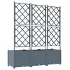 vidaXL Garden Planter 3 pcs LiGht Grey 120 x 40 x 143 cm Steel