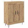 vidaXL Highboard 2 pcs Artisan Oak Engineered Wood and Glass