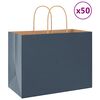 vidaXL Paper Bags 50 pcs with Handles Blue 32x17x25 cm