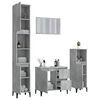 vidaXL 4 Piece Bathroom Furniture Set Concrete Grey Engineered Wood