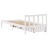 vidaXL Bed Frame without Mattress White 100x200 cm Solid Wood Pine