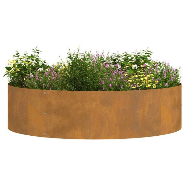 vidaXL Garden Planter 5 pcs Brown 80 x 80 x 20 cm Weathering Steel
