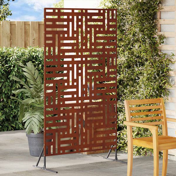 vidaXL Privacy Screen Grey 100 x 50 x 180 cm Weathering Steel