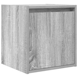 vidaXL Wall-Mounted Bedside Cabinet Grey Sonoma 38x34x40 cm