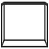vidaXL Console Table Black 80x35x75 cm Tempered Glass