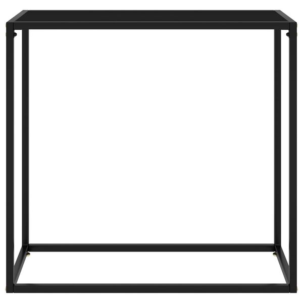 vidaXL Console Table Black 80x35x75 cm Tempered Glass