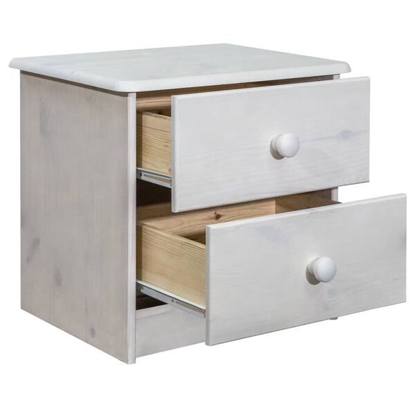 vidaXL Bedside Cabinet 43x34x40 cm Solid Pine Wood