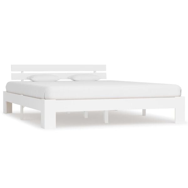 vidaXL Bed Frame without Mattress White 160x200cm Solid Wood Pine