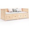 vidaXL Day Bed without Mattress 75x190 cm Small Single Solid Wood Pine
