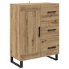 vidaXL Highboard with Drawer 2 pcs Artisan Oak 69.5 x 34 x 180 cm