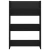vidaXL Wall Shoe Cabinets 2 pcs Black 60x18x90 cm Engineered Wood