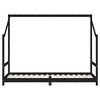 vidaXL Kids Bed Frame Black 80x200 cm Solid Wood Pine
