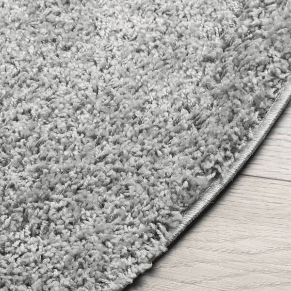 vidaXL Shaggy Rug PAMPLONA High Pile Modern Grey &Oslash; 200 cm