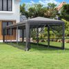 vidaXL Party Tent with 10 Mesh Sidewalls Anthracite 3x12 m HDPE