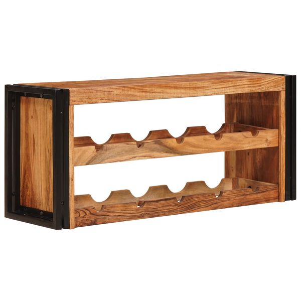 vidaXL Wine Rack Brown 100 x 45 x 33 cm Solid Acacia Wood