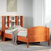 vidaXL Bookcase Bed without Mattress Wax Brown 90x190 cm Single Solid Wood Pine