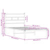 vidaXL Bed Frame without Mattress with Headboard Brown Oak 100x200 cm